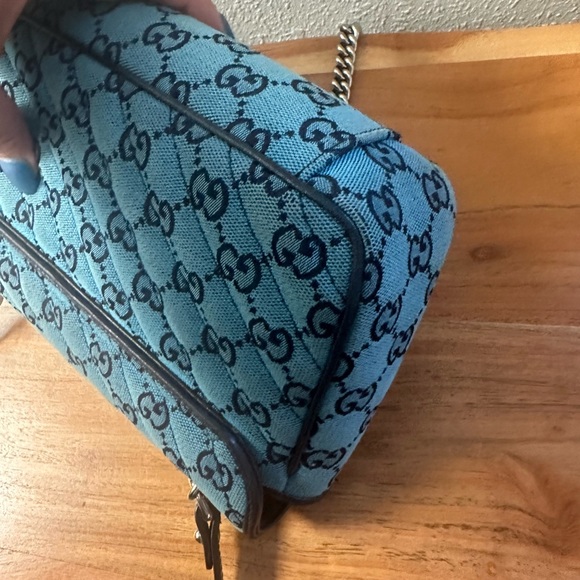 Gucci Matelasse GG Canvas Marmont Shoulder Flap Bag - Picture 11 of 13